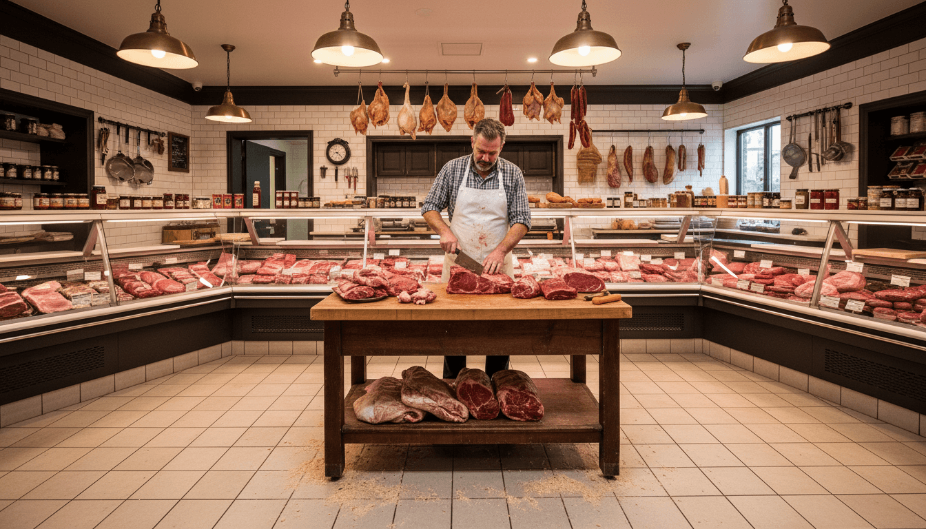 Inside Carniceria el Potrero butcher shop